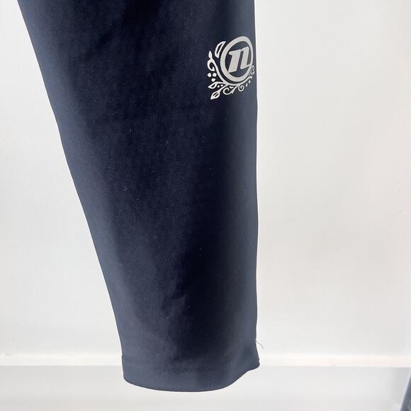 NOVARA Size Large Womens Leg‎ Zip Stretch Waist Drawstring Cycling Black Pants - Picture 3 of 10